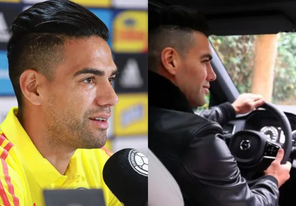 El colombiano Radamel Falcao tiene un lujoso McLaren en su colección de autos, pero ahora conduce en España uno más sencillo en esta etapa de su carrera.