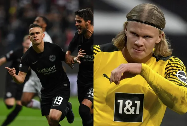 El colombiano Rafael Santos Borré le dejó algo claro a Erling Haaland en Alemania.