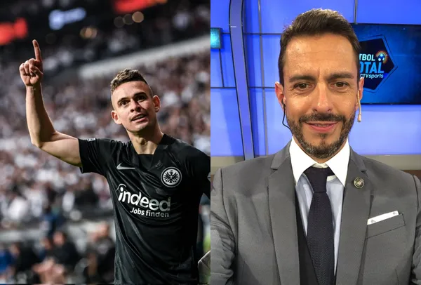 El colombiano Rafael Santos Borré marcó un golazo en la Europa League.