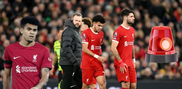El colombiano tuvo que ser reemplazado en el empate de Liverpool vs Arsenal en la Premier League