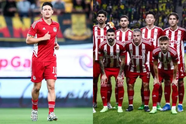 El colombiano tuvo su primer partido con Olympiacos ante Aris en la liga de Grecia