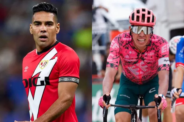 El colombiano tuvo un gesto con su compatriota quien compite en la Vuelta a España