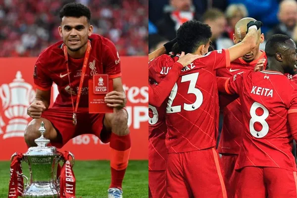 El colombiano vivió un insólito momento en medio de la celebración con Liverpool en la FA Cup.