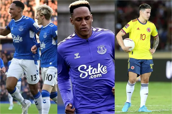 El colombiano volvió a la titular con Everton en la Premier League, marcó gol y terminó el partido de una manera insólita