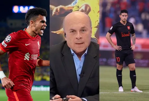 El comunicador habló de lo que fue la actuación de Luis Díaz en la Champions League y comentó el paso de James Rodríguez en esa competición.