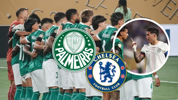 El cruce entre el colombiano y el argentino, fue de lo más llamativo de la noche Foto: Escudoteca, SE Palmeiras y X