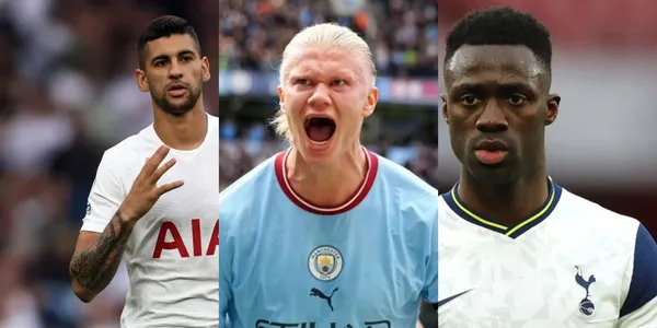 El Cuti Romero le dictó cátedra al colombiano Davinson Sánchez de como frenar a peligrosos delanteros como Erling Haaland.