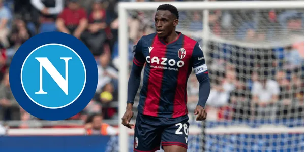 El defensor colombiano, Jhon Lucumí, tuvo un partido con altibajos contra el Napoli.