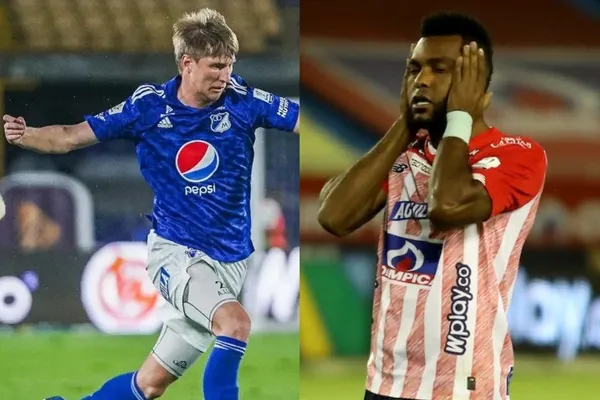 El defensor del cuadro embajador hizo ver muy mal al delantero del Junior.