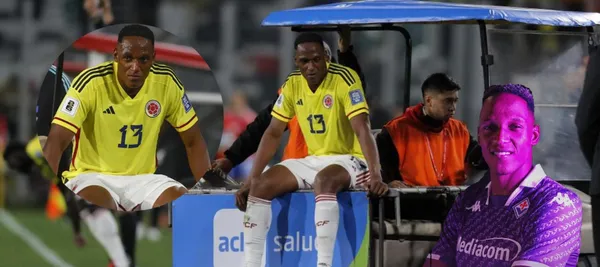 El defensor fue inicialista en el partido de Colombia ante Chile, pero salió de la cancha por lesión