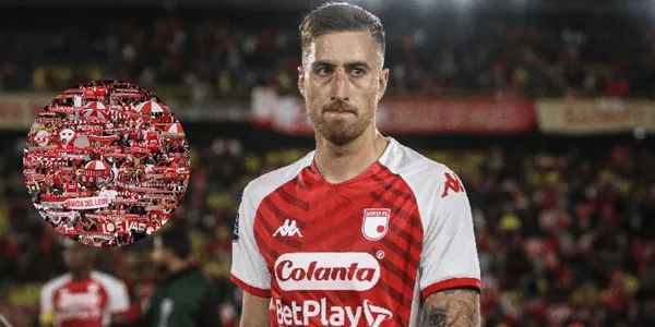 El defensor uruguayo de Independiente Santa Fe, José Aja, tuvo una tarde para el olvido en el encuentro contra Alianza Petrolera.