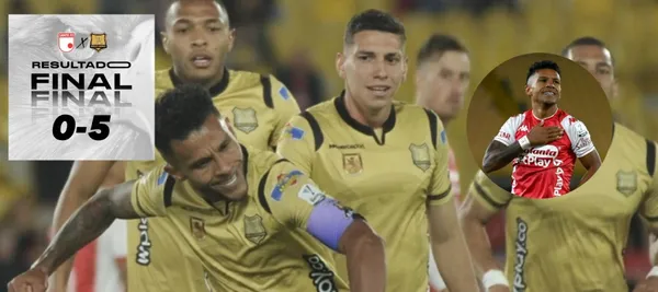 El delantero anotó en la goleada 5-0 de Águilas Doradas ante Independiente Santa Fe