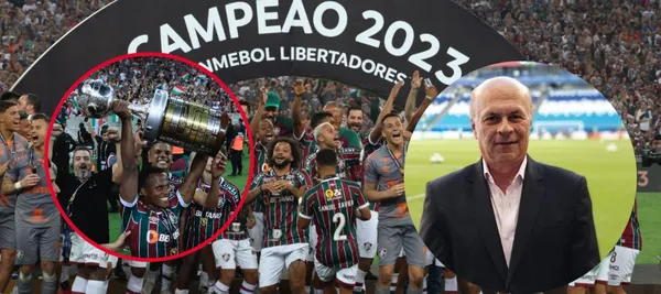 El delantero colombiano celebra con Fluminense el título por Copa Libertadores