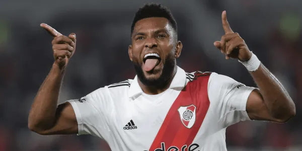 El delantero colombiano, Miguel Ángel Borja, hizo historia con River Plate.