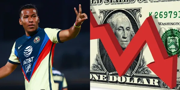 El delantero colombiano no pasa su mejor momento en el América de México, lo que ha afectado su costo en el mercado