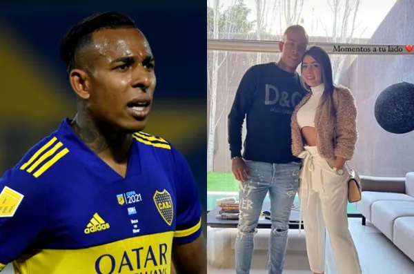 El delantero de Boca Juniors no perdió tiempo para alardear sobre quien es su nueva pareja, pese a que tiene antecedentes por violencia doméstica en Argentina.