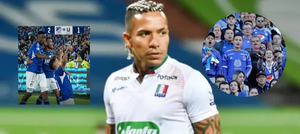 El delantero de Once Caldas se desinfló ante Millonarios y salió insultado del partido