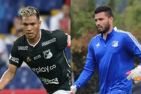 El delantero del Deportivo Cali se vio involucrado en una fuerte discusión con el portero de Millonarios en medio del partido.