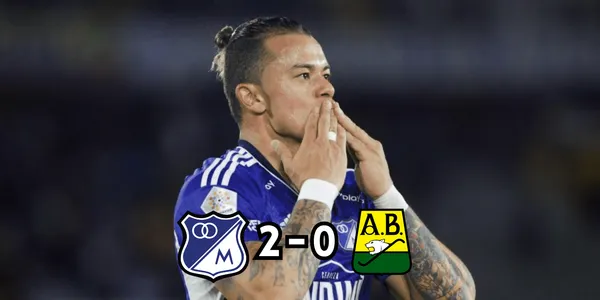 El delantero Leonardo Castro anotó el segundo tanto de Millonarios contra Bucaramanga, sentenciando así una nueva victoria para su equipo.