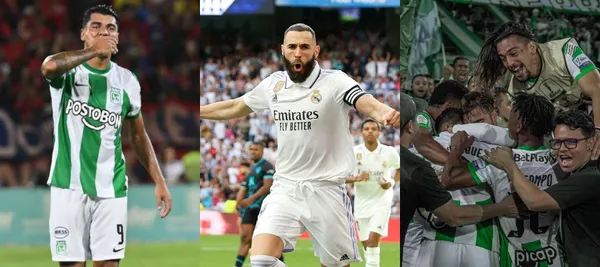 El delantero marcó doblete con Nacional ante Independiente Medellín en el estadio Atanasio Girardot