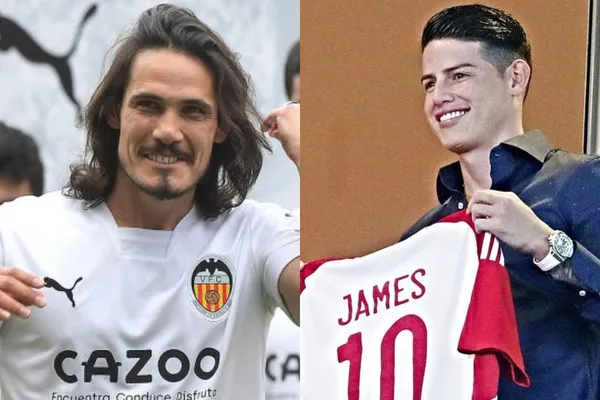 El delantero uruguayo le dio una lección a James Rodríguez
