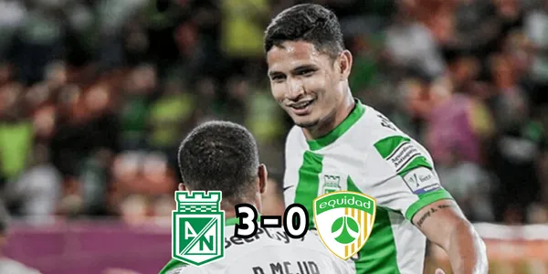 El delantero venezolano, Eric Ramírez, anotó el tercer tanto de Atlético Nacional en el partido contra Equidad.