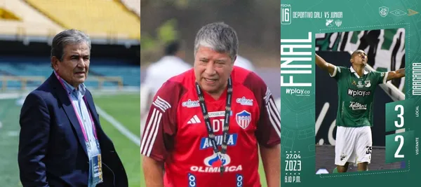 El Deportivo Cali venció 3-2 a Junior y le quitó un invicto de varios partidos en liga