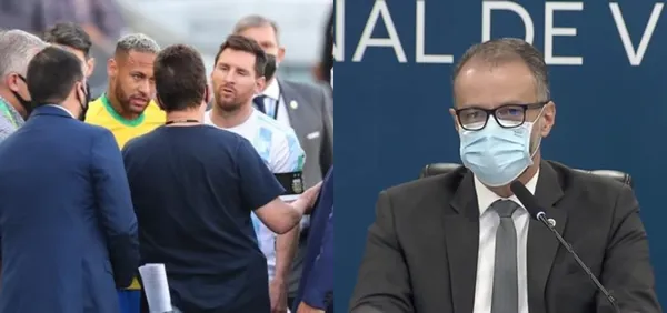El director de la Agencia Nacional de Vigilancia Sanitaria de Brasil, Antonio Tarra Torres, afirmó que el partido entre Brasil y Argentina fue suspendido porque 4 jugadores de Argentina cometieron la siguiente infracción: “No informaron que estuvieron en Reino Unido”, violaron las leyes brasileñas de ingreso al país por las restricciones que hay por el Coronavirus. Sin embargo, las autoridades brasileñas cometieron un grave error en el protocolo para intervenir en el partido entre Brasil y Argentina.