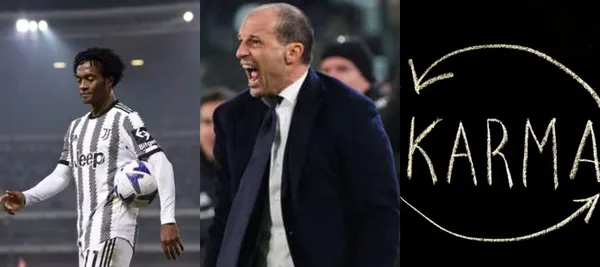 El entrenador decidió sustituir al colombiano en el partido de Juventus contra la Roma