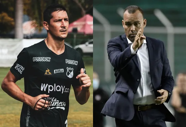 El entrenador del Deportivo Cali tuvo un gesto con el zaguero argentino en Brasil.