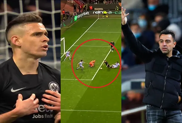 El entrenador del FC Barcelona reclamó una acción que tuvo como involucrado al colombiano Rafael Santos Borré.