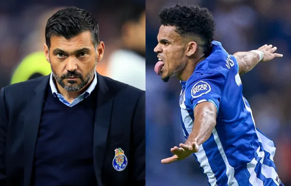 El entrenador de Luis Díaz tras ver marcar al colombiano otra vez no pudo ocultar la emoción y lo celebró de manera vehemente. Díaz colocó amplió su récord en ese país.