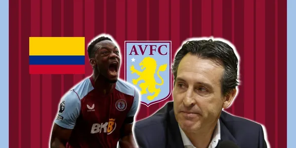 El entrenador Unai Emery reaccionó tras ver que Jhon Jáder Durán salvó al Aston Villa.