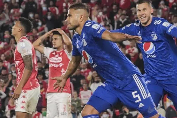 El equipo embajador goleó a Independiente Santa Fe y sigue puntero en la liga colombiana.