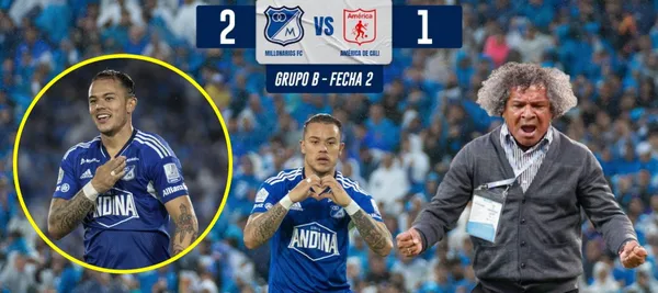 El equipo embajador remontó el partido ante América de Cali que se disputó en el estadio El Campín