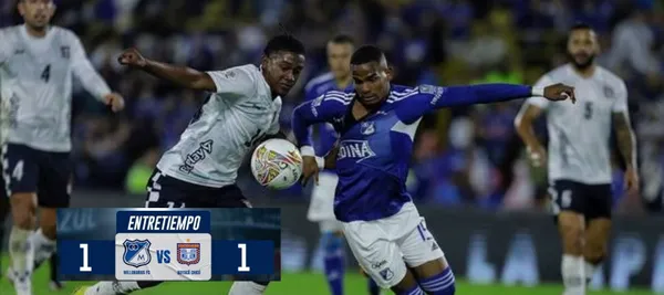 El equipo embajador se relajó y Boyacá Chicó le empató el partido que se disputa en el estadio El Campín