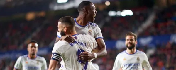 El equipo Merengue derrotó a Osasuna y se acerca al campeonato.