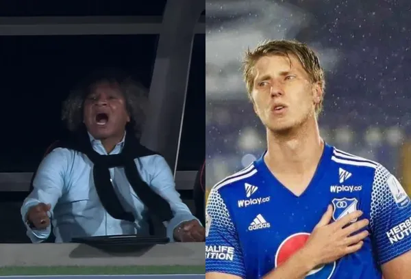 El estratega Alberto Gamero se alcanzó a ver muy molesto por las fallas del equipo en general en la derrota contra el América de Cali, específicamente el caso de Andrés Llinás.