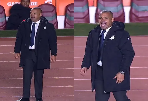 El estratega del Deportivo Cali dejó ver en Bolivia la dura presión que tiene en su cargo.