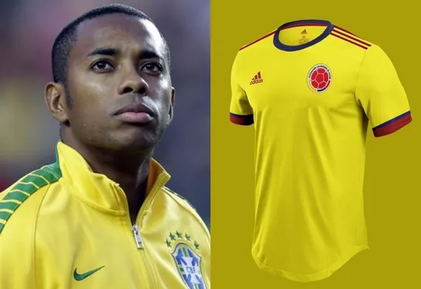 El ex astro brasileño está desaparecido por problemas legales y un jugador colombiano intercambió camiseta con él en Italia.