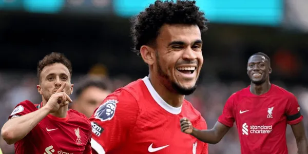 El extremo colombiano, Luis Díaz, recibió un sorpresivo regalo por parte de Ibrahima Konaté y Diogo Jota.