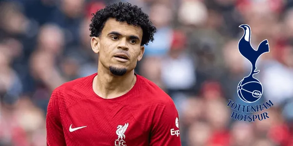 El extremo colombiano Luis Díaz no tuvo su mejor presentación contra el Tottenham.