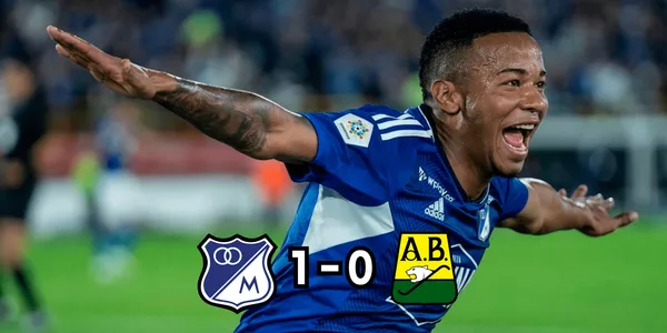 El extremo Edgar Guerra, acabó con su mala racha goleadora y anotó el primer tanto de Millonarios contra Bucaramanga.