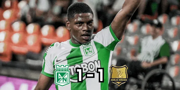 El extremo Oscar Perea, empató el encuentro contra Águilas Doradas, dándole nuevamente una diferencia de tres goles a Nacional.