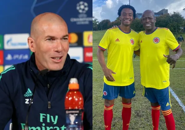 El francés Zinedine Zidane en sus inicios como jugador tuvo la experiencia de enfrentar a Carlos Valderrama en una época clave en lo que fue su carrera.