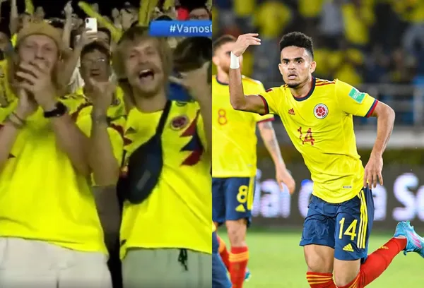 El gol de Luis Díaz rompió un récord negativo y llamó la atención al ver a unas personas que al parecer extranjeros; lo celebraron con él.