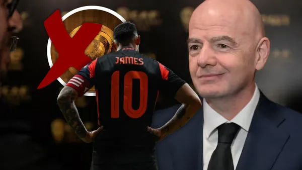 El golpe bajo que Gianni Infantino acaba de darle a James Rodríguez Foto: FIFA, Pexels y James Rodríguez