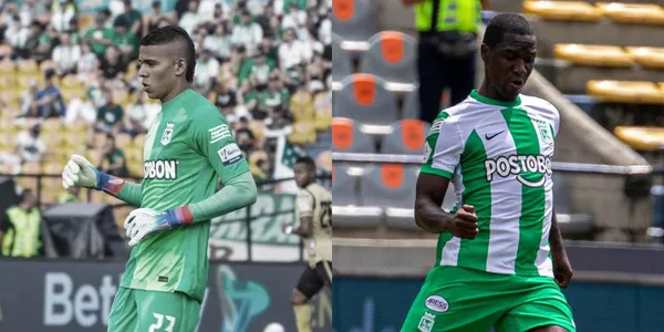 El guardameta Kevin Mier, tuvo una fuerte molestia con su compañero Cristián Zapata por esta jugada.