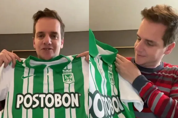 El influencer argentino Jero Freixas recibió de regalo la camiseta de Atlético Nacional.