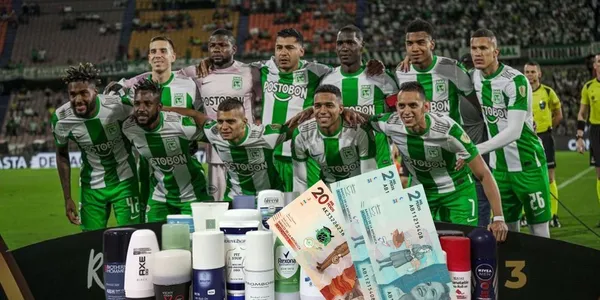 El jugador de Atlético Nacional promociona a una marca de desodorantes.